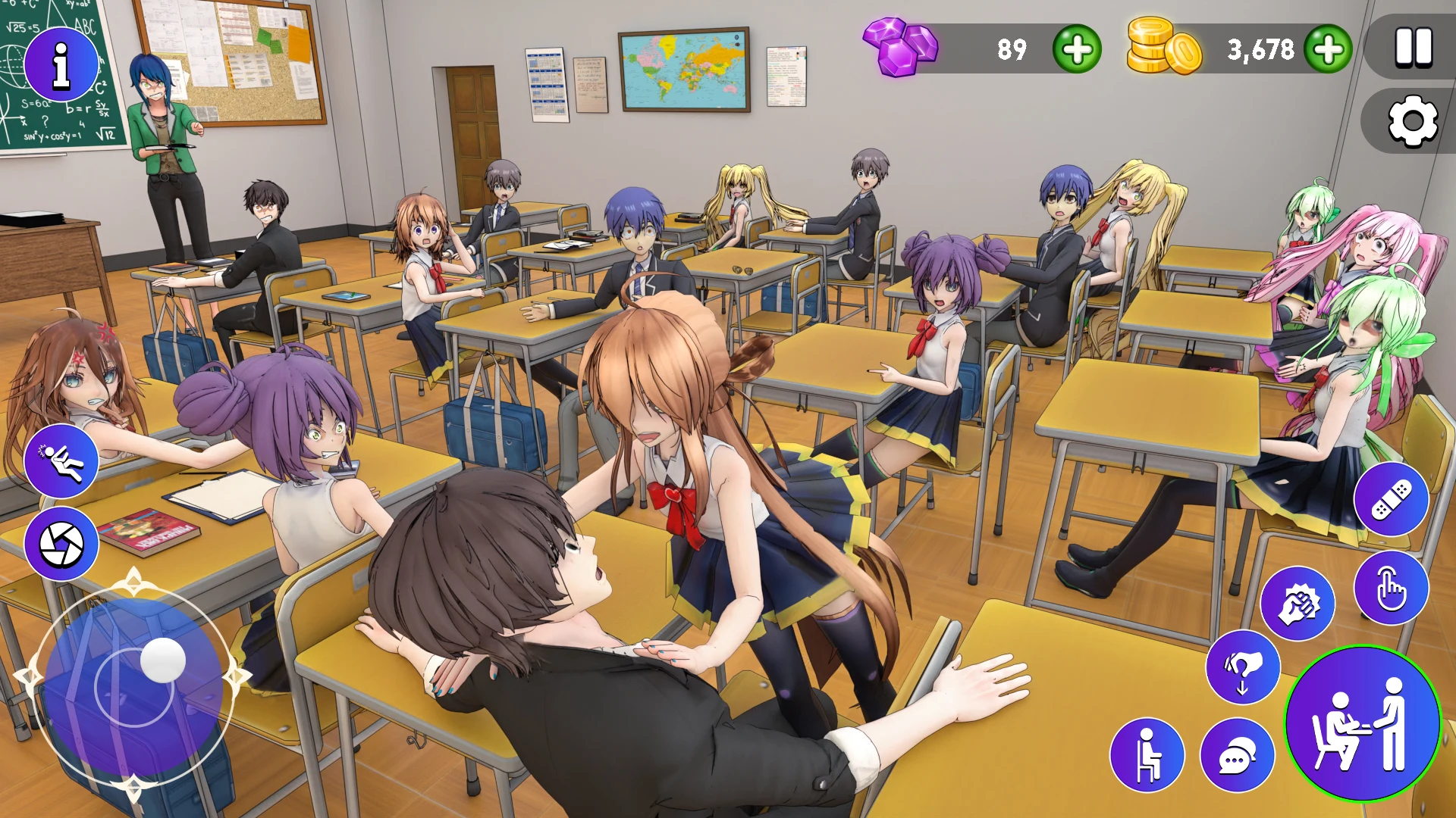 High School Love Sim Life Game screenshot